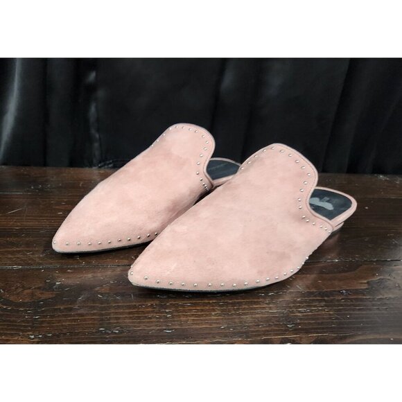 Rebecca Minkoff Chamille Pink/Mauve Studded Suede Mule/Sz. 9.5M, NWOB - Picture 2 of 9